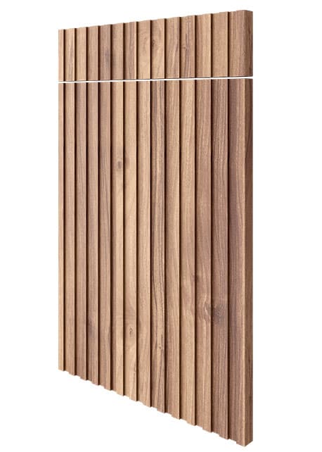 Detalle panel acanalado madera cocina Ambiente Country Garbianti