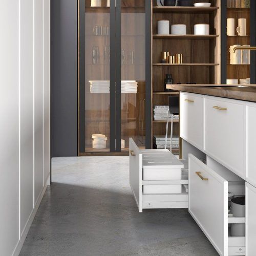 Detalle cajones Ambiente Sunset Garbianti con organizador interior